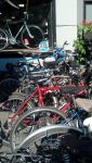 Bike rack outside shop